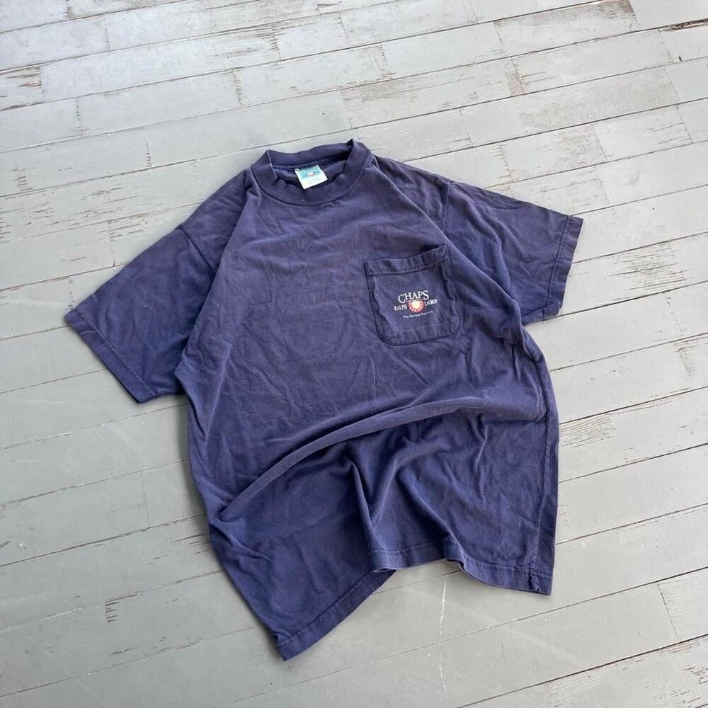 Vintage Chaps Ralph Lauren Graphic Pocket Tee Shirt